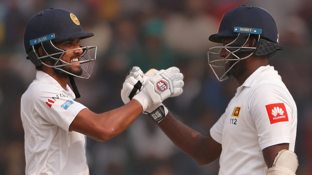 මැතිව්ස් සහ චන්දිමාල්ගේ ශතක මැද ශ්රී ලංකාව පෙරමුණට