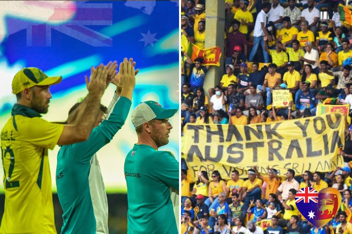 කෘතගුණ දක්වන ඕස්ට්‍රේලියානු ක්‍රිකට් ක්‍රීඩකයින්..