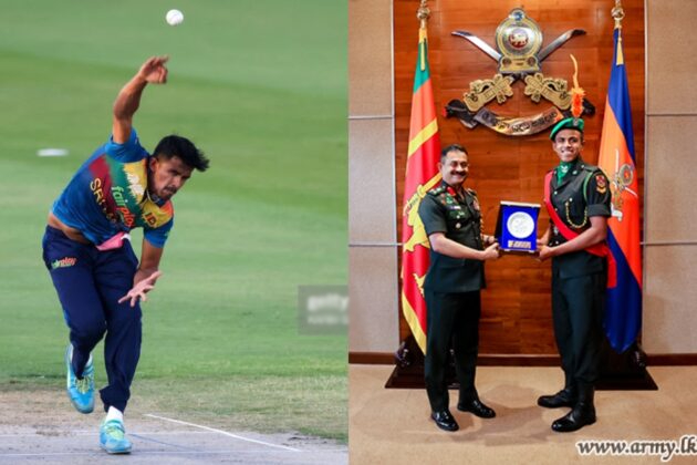 ජාත්යන්තරය දිනූ යුද හමුදා ක්රීඩක ක්රීඩිකාවන්ට උසස් වීම්-Mahesh Theekshana promoted to the rank of Sergeant by Sri Lankan Army