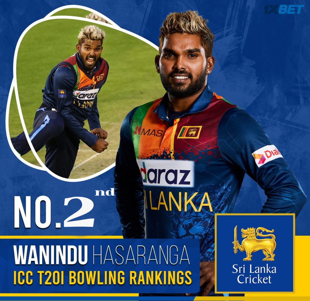 වනිදු T20 ලයිස්තුවේ දෙවැනි තැනට-Wanindu Hasaranga jumps to No. 2 in ICC T20 Bowling Rankings