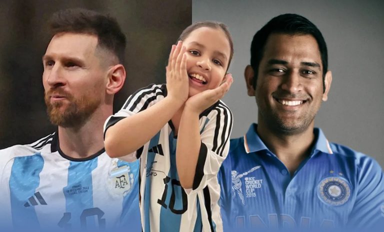 Messiගෙන් Dhoniගේ දෝණිට තෑග්ගක්! A gift from Messi to Dhoni's daughter!