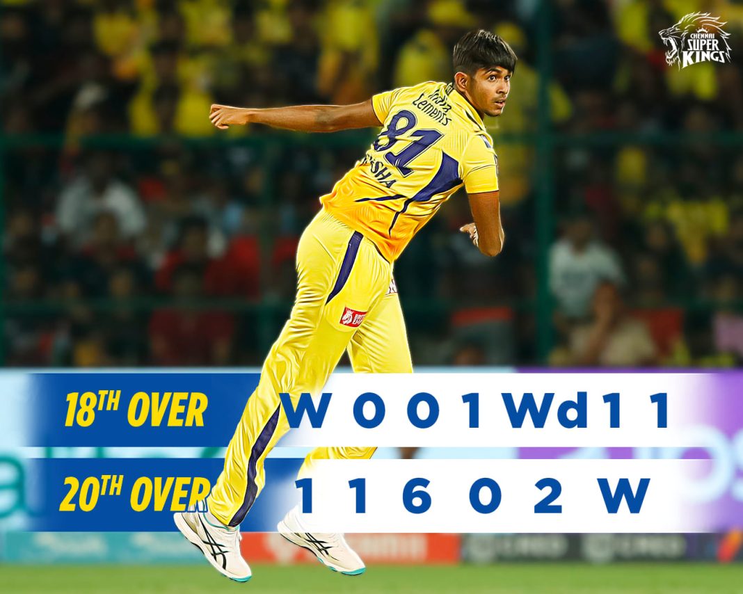 මතීෂ පතිරණ CHENNAI SUPER KINGS ඉහළටම ඔසවාතබයි -CSK’s ‘baby Malinga’ who crippled RCB in IPL 2023 encounter