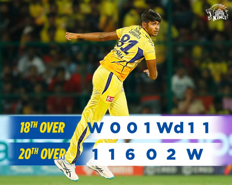 මතීෂ පතිරණ CHENNAI SUPER KINGSඉහළටම ඔසවාතබයි -CSK's 'baby Malinga' who crippled RCB in IPL 2023 encounter