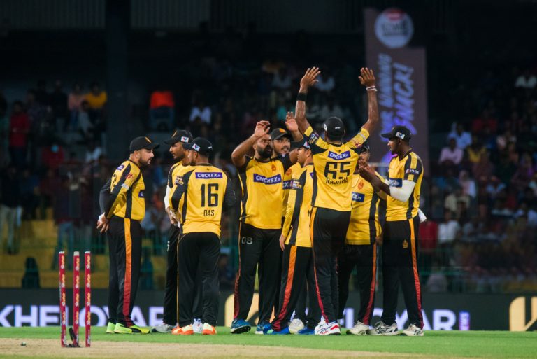 ශම්සි,සීක්කුගේ හා ලහිරු හමුවේ Colombo Strikers අසරණ වෙයි Shamsi, Croospulle take Galle Titans to the play-offs Lanka Premier League 2023