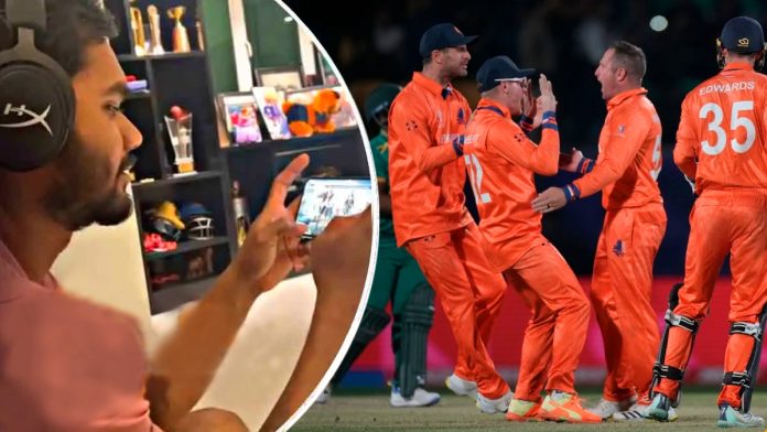 නෙදර්ලන්තය දකුණු අප්‍රිකාවට ගහද්දි,ධනංජය PUBG කෙලියේ-When Netherlands beat South Africa, Dhananjaya silva played PUBG ICC World Cup 2023