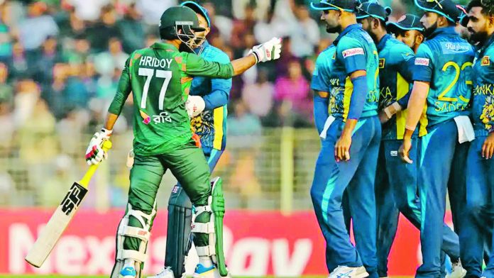 අනවශ්‍ය ගැටුමකට ආ Hridoyට ICCයෙන් දඬුවම්- ICC punishes Hridoy for unnecessary conflict Sri Lanka Tour of Bangladesh 2024