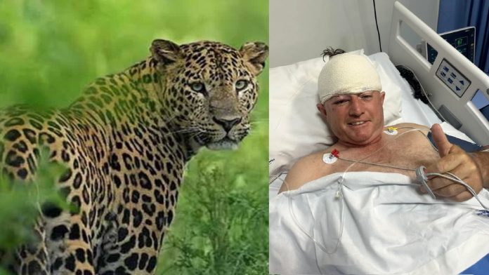 කිබුලෙකු සමග නිදාගත් Guy Whittall දරුනු දිවි ප්‍රහාරයකට- The former Zimbabwean cricketer who slept with a crocodile under his bed in 2013 survives the leopard attack this time.