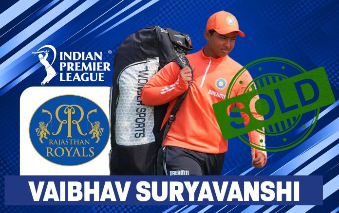 වයස 13 යි IPL ලංසුව රුපියල් කෝටියයි 1.10 ,Vaibhav Suryavanshi -13 years old, IPL bid is Rs. 1.10 crore