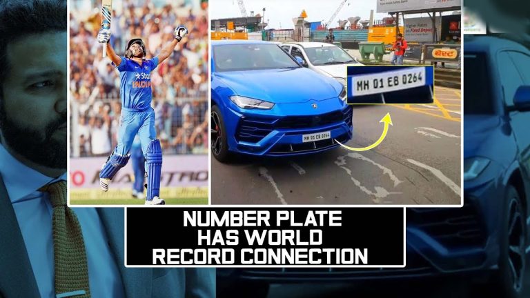 ශ්‍රී ලංකා ක්‍රිකට් වලට කනට ගැසූ රෝහිත්ගේ වාහන අංක තහඩුව, ලංකාවත් සම්මාදන් වෙයි.- Rohit Sharma' Lamborghini, Number Plate Has World Record Connection