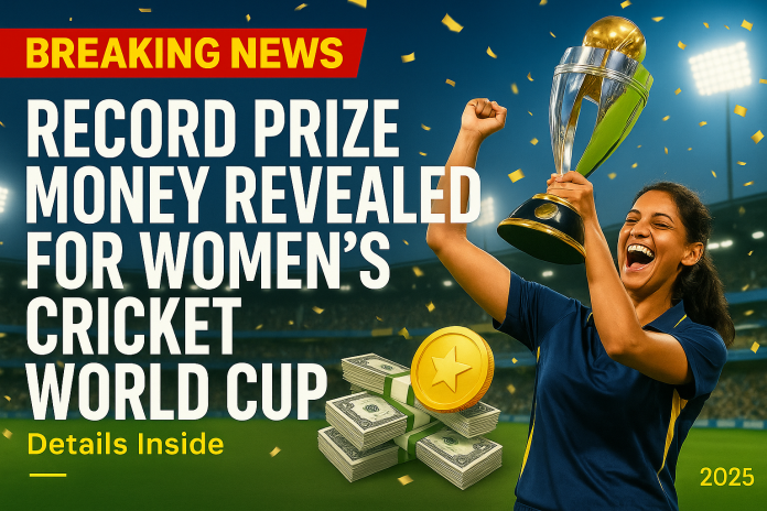 වාර්තාගත ලෙස කාන්තා ක්‍රිකට් ලෝක කුසලානෙට ලෝස් නැතුව තෑගි මුදල් ඉහල දමයි.