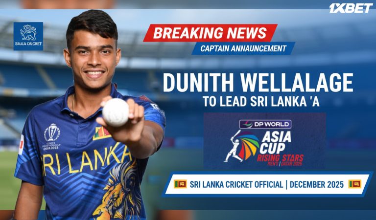 2025 ආසියානු කුසලාන නැගී එන තරු තරගාවලියේ ශ්‍රී ලංකා ‘A’ කණ්ඩායමට දුනිත් වෙල්ලාලගේ නායකත්වය
