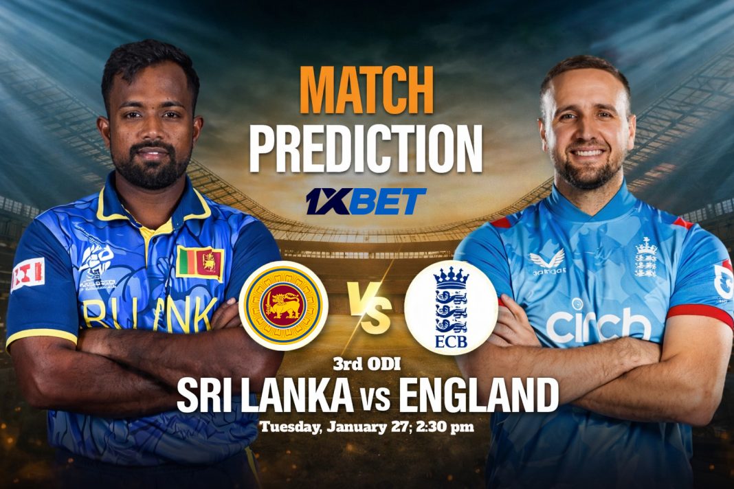 ශ්රී ලංකාව සහ එංගලන්තය අතර තුන්වන එක්දින තරගයේ අනාවැකිය – අද පැවැත්වෙන SL vs ENG තරඟයේ ජයග්රහණය කාටද?