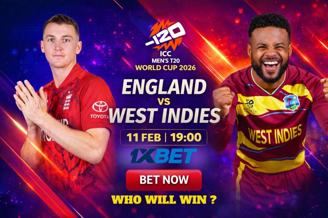 2026 T20 ලෝක කුසලානය: 15 වන තරගය, ENG vs WI තරඟ අනාවැකිය – අද තරඟයේ ජයග්රහණය කාටද?