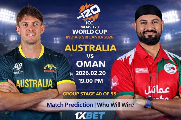 2026 T20 ලෝක කුසලානය: 40 වන තරඟය, ඕස්ට්‍රේලියාව සහ ඕමානය අතර තරඟ අනාවැකිය - අද තරඟය කවුද දිනන්නේ?